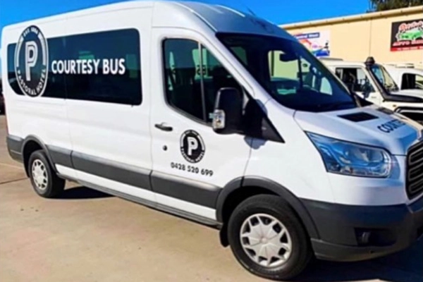 Our Courtesy Bus getting you home safely
